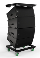 DUAL 10" POWERED LINE ARRAY LOUDSPEAKER, 105 DEGREE COVERAGE, 600 WATTS CONT (400 LF, 200 HF)